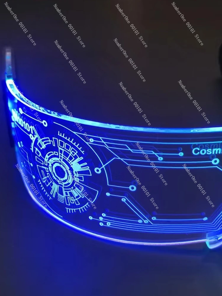 LED colorful wireless color-changing luminous glasses, cyberpunk, sci-fi cool nightclub party dancing glasses