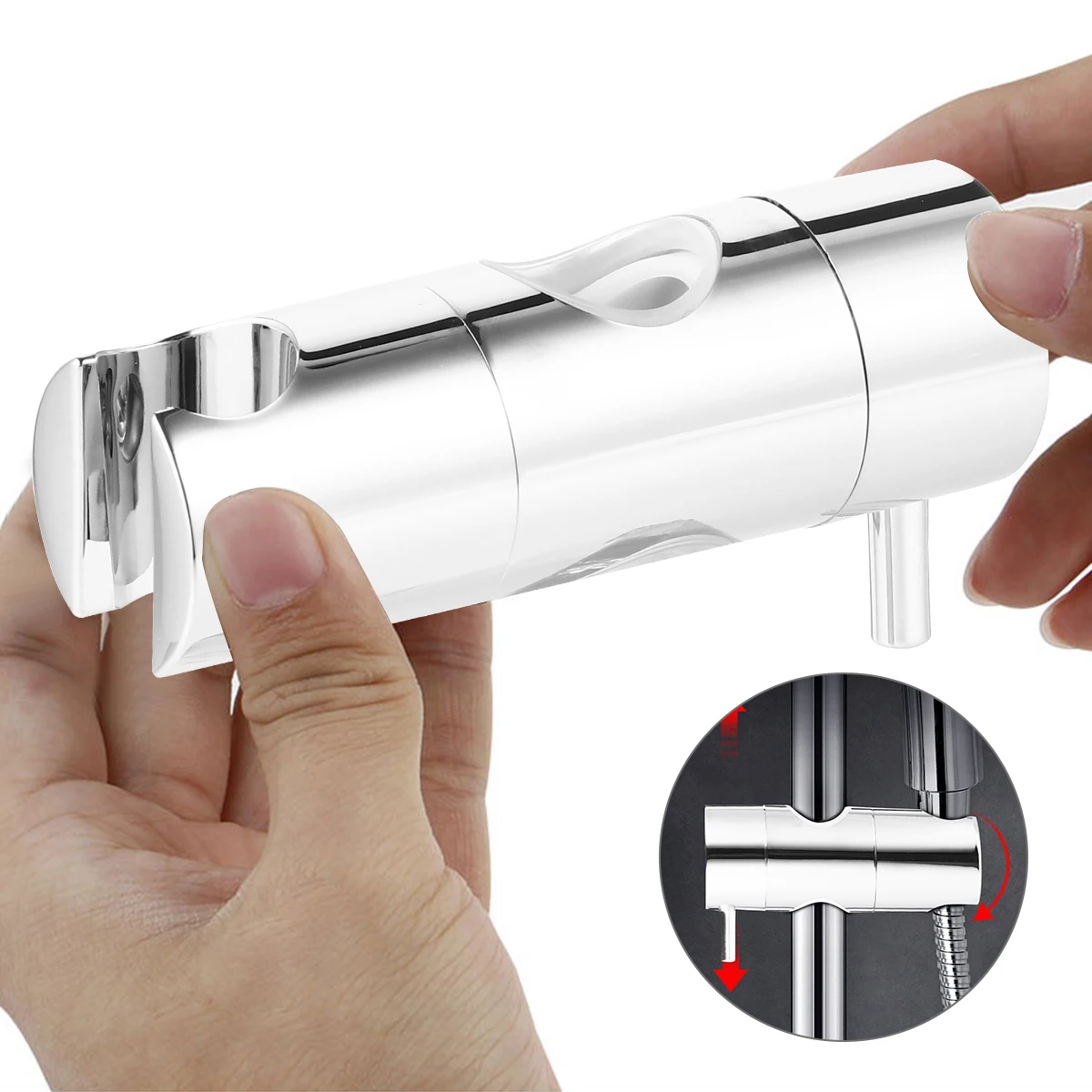 

Adjustable Shower Head Holder Wall Mount Universal Bracket ABS Durable Rotatable 360 Degree Flexible Bathroom for Handheld