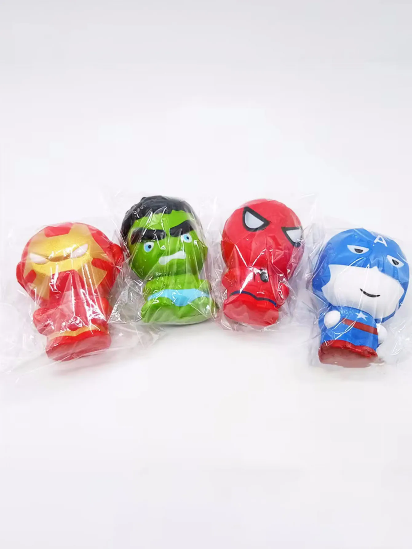 1/4pcs Cartoon Spider-Man Hulkes Iron Man PU Figure kawaii Desktop ornament Figure Festival Party Supplies Party Birthday Gifts