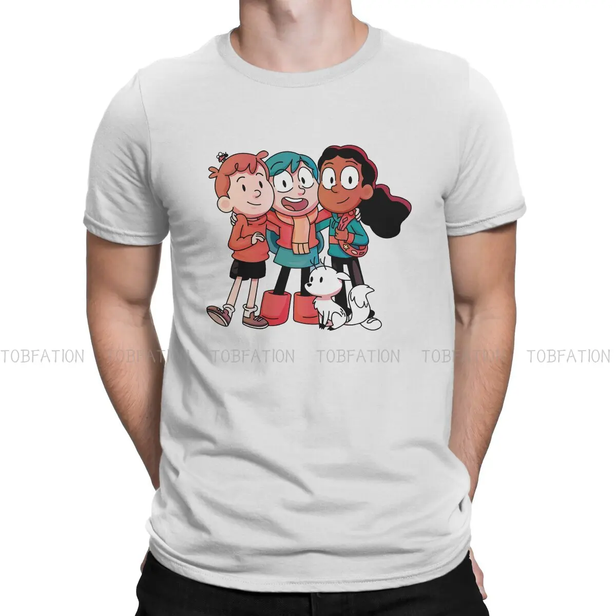 Hilda Touching Cartoon Polyester TShirts Friends Personalize Homme T Shirt New Trend Tops Size S-6XL