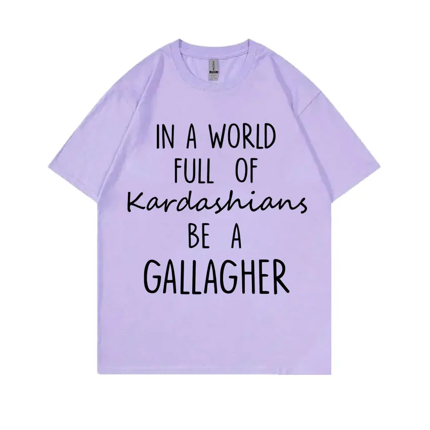 الرجال والنساء العروض التلفزيونية وقح تي شيرت مطبوع ، نفس النمط ، عارضة المتضخم شيرت ، قمصان قطنية ، العالم غالاغر ، أزياء الذكور #6