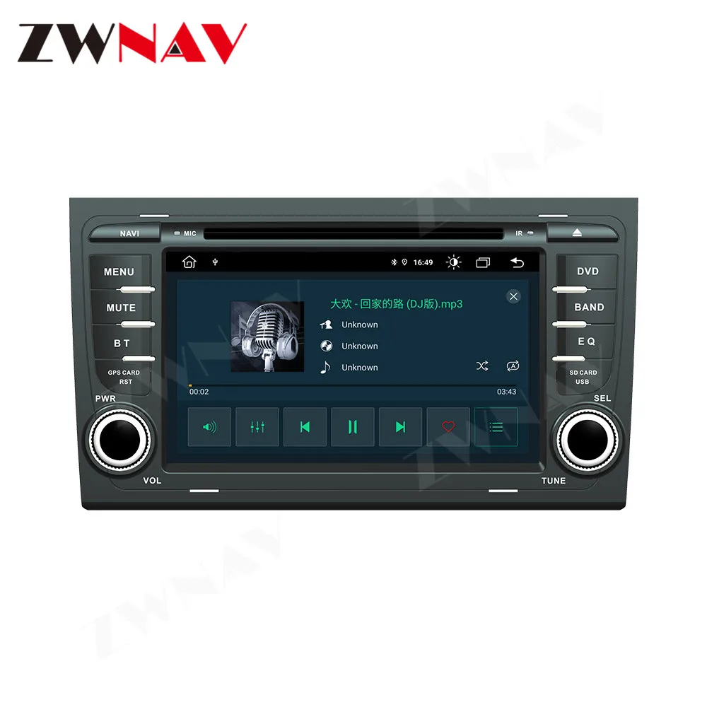 7'' For Audi A4 Android12 Car Radio Auto Touch Screen Dual-side Buttons GPS Navigation Wireless Carplay Stereo Multimedia Player