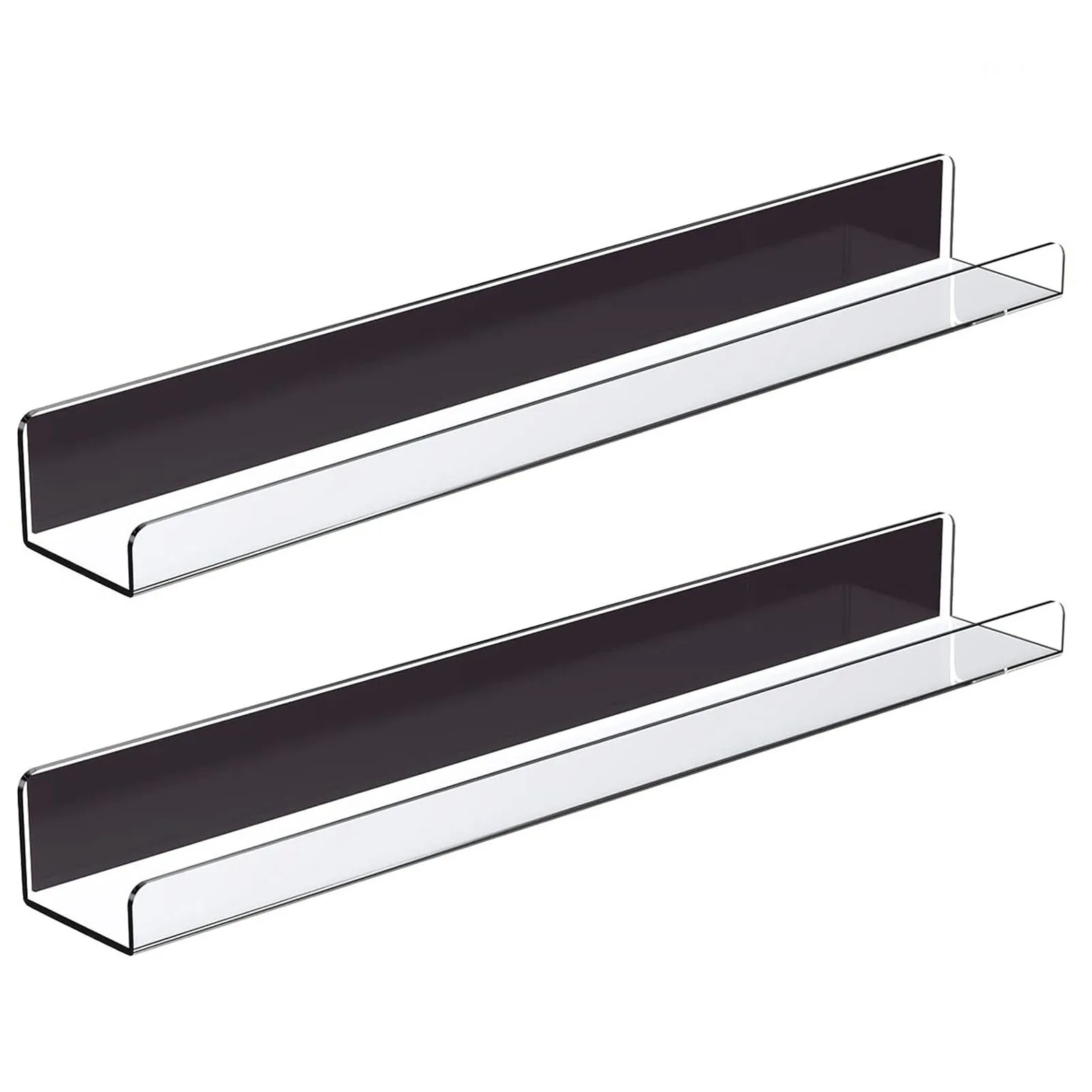 2 Pcs Magnetic Book Display Shelves Easy to Clean Multifunctional Shelves for Whiteboard Fridge Storage