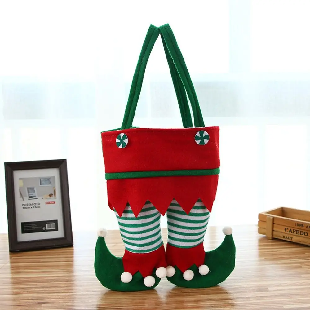 Party Cute Pants Bags Hanging Pendant Sacks Handbag Decoration Children Elf Candy Bags Canvas Bag Gift Bags Christmas Tote Bag