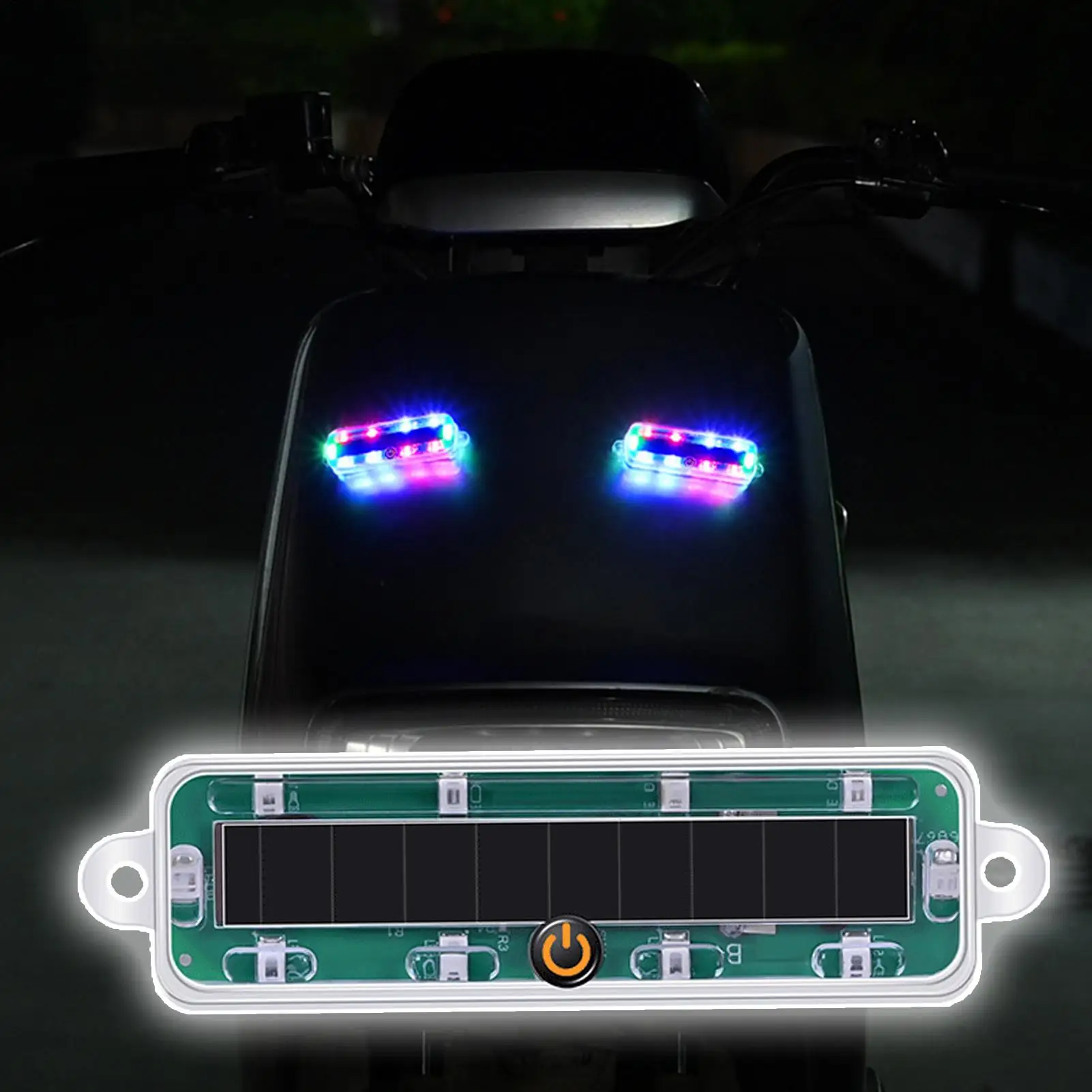 

Стробоскопы для транспортных средств, мотоциклов, светодиодная солнечная сигнальная лампа, противоударная лампа для электромобиля, маленькие мигающие огни