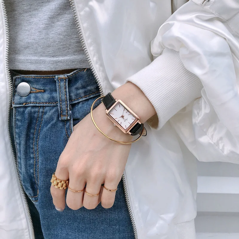 UTHAI BK67 Fashionable Woman watch, small, fresh, casual, retro square quartz watch, simple clock gift watches for woman