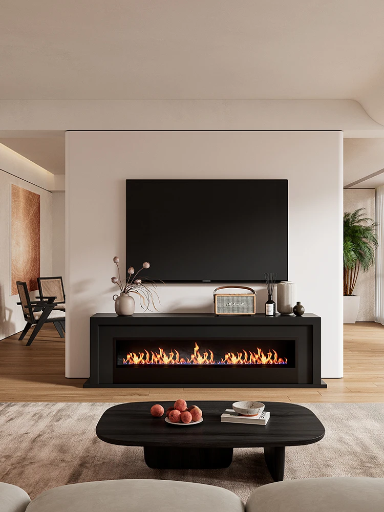 TV Cabinet French Atomization Fireplace Cabinet Simulation Flame American Simple Fireplace Decoration Nordic Multi-Functional