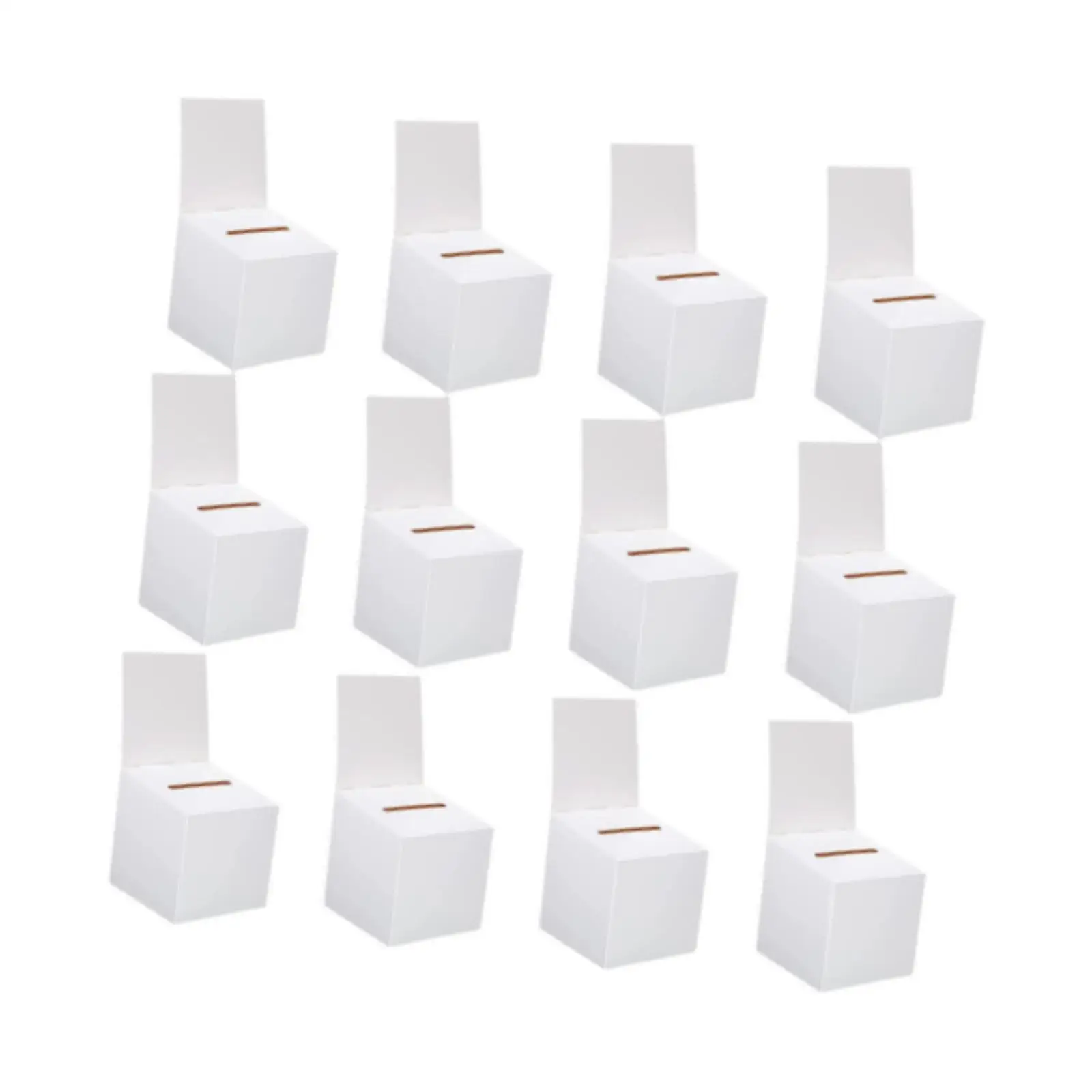 

12 Pieces Raffle Ticket Boxes Ballot Boxes for Voting Contest Collecting Business Card Wedding Corporate Events Fundraising