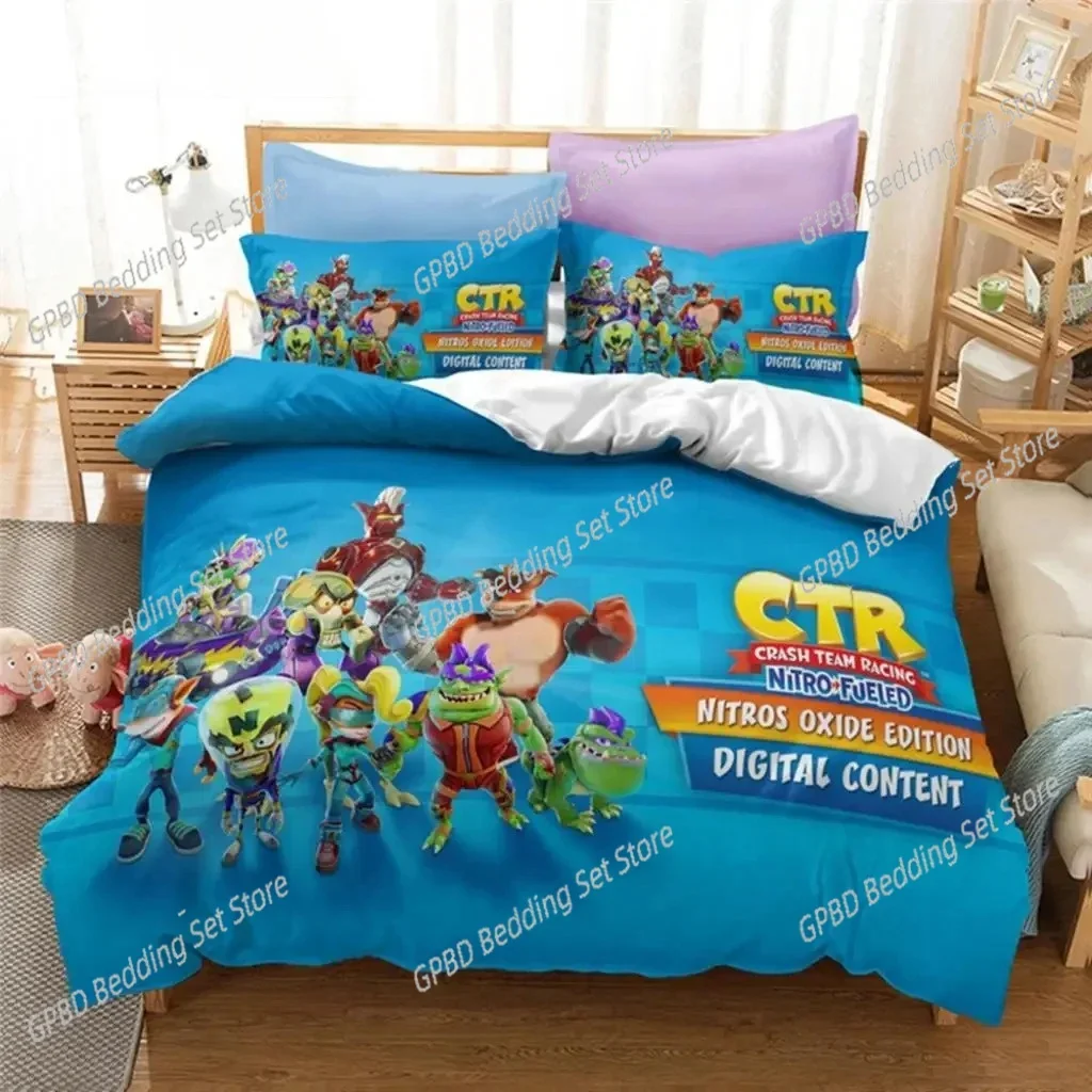 

Game Crash Bandicoot Comfortable Duvet Quilt Cover Pillowcase Bedding Set Children Bedroom Decoration Home Textile
