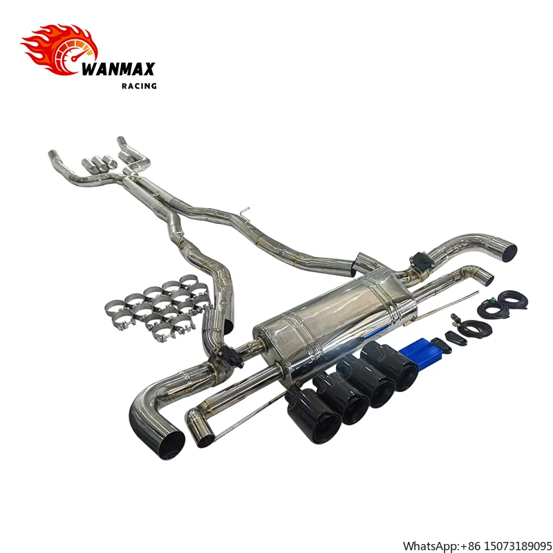 

304 Stainless Steel Catback Muffler Exhaust System for 2019+G05 G06 X5 X6 M50i M60i Exhaust Equal Length