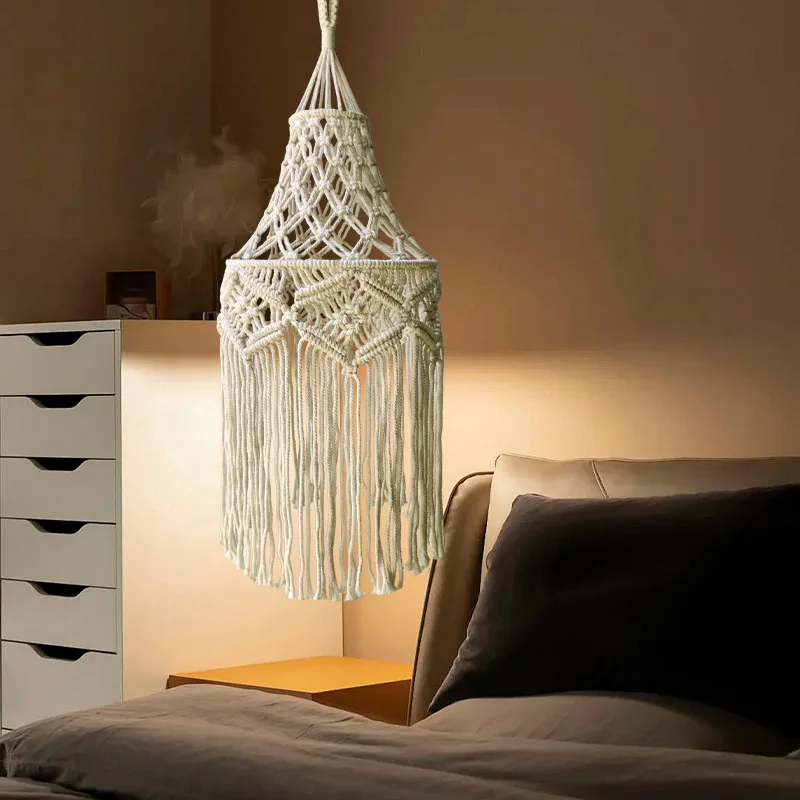 CX new cotton rope weaving, fringed retro decorative ornament, modern simple cotton rope decoration in the bedroom