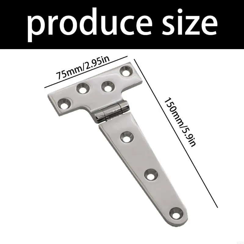 M76E Schraubmontiertes T-Scharnier 75 x 152 mm für Bootsdeckel und Hauswirtschaftstüren – Detail 6