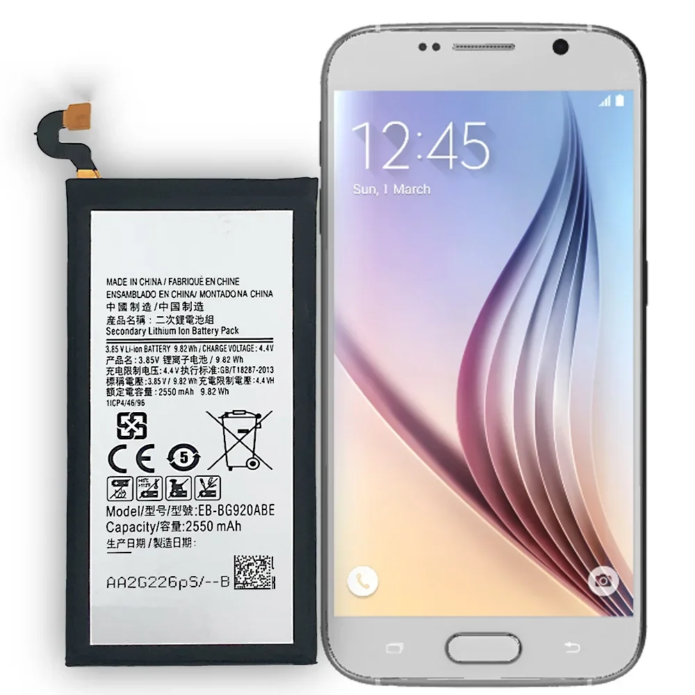 EB-BG920ABE EB-BG920ABA 2550mAh Battery For SAMSUNG Galaxy S6 G9200 G9208 G9209 G920F G920 G920V/T/F/A/I + Free Tools