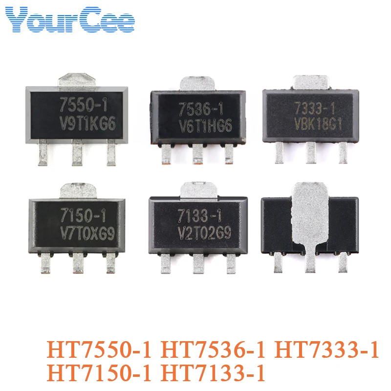 10PCS HT7550-1 HT7333-1 HT7150-1 HT7536-1 HT7133-1 HT7550 HT7536 HT7333 HT7150 SOT-89 Low Dropout Linear Regulator LDO Chip IC