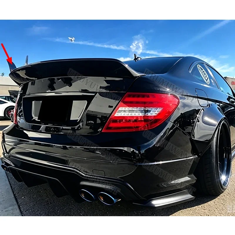W204 LB Style für Benz W204 C63 2-Türer 2008-2014 Echt-Carbonfaser Heckflügel Kofferraumlippe Spoiler