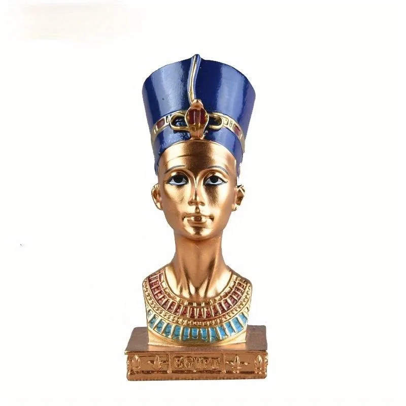 1 Stück Glamouröse Altägyptische Pharao-Königin Skulptur Harz-Figur Statue Miniatur Heim- und Bürodekoration