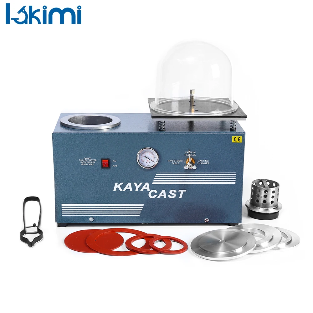 

2L Melting Equipment 2-In-1 Vacuum Investing & Casting Machine High Temperature Refining Metal For Making Jewelry LA-CM01