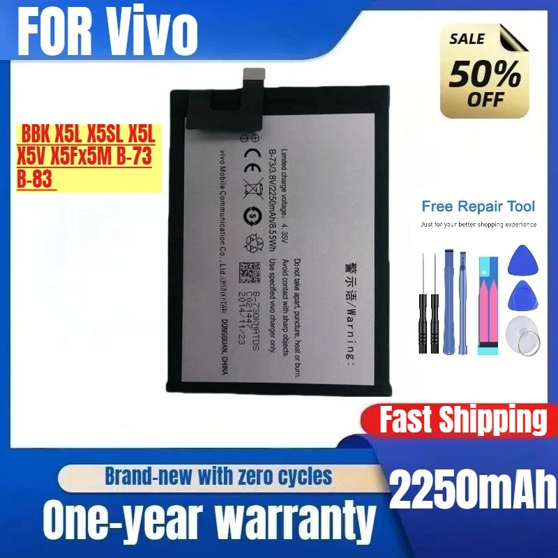 

Applicable To Vivo BBK X5L X5SL X5L X5V X5Fx5M B-73 B-83 Mobile Phone Original Battery with Tools