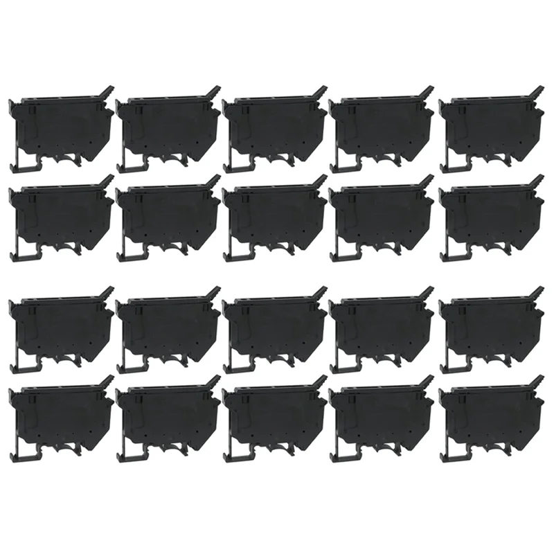 ABUI-UK5-HESI UK5RD Without LED DIN Rail Fuse Terminal Base Disconnect Terminal Block Screw Clip (Pack Of 20Pcs,Black)
