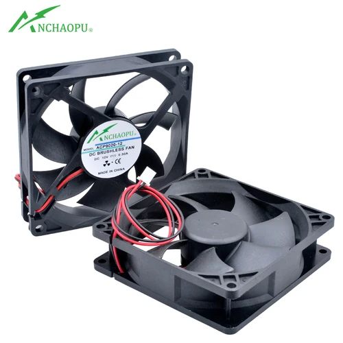 Imagen 2 del producto ACP9020 ventilador de refrigeración de alta velocidad 92mm 9,2 cm DC12V 24V 2pin chasis CPU ventilador cargador de energía para sistema de refrigeración de Hardware de computadora