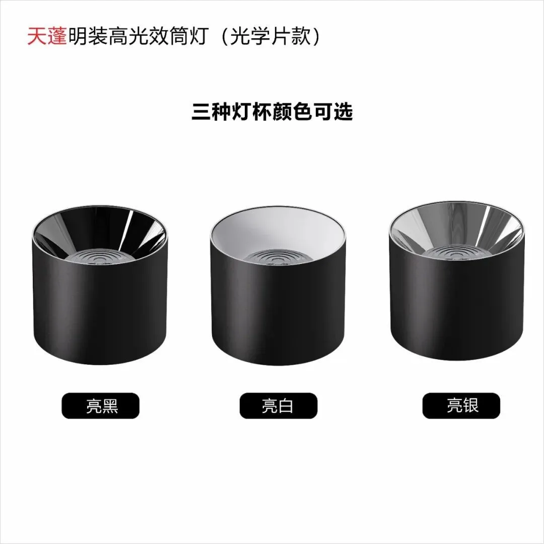 High-Power Surface-Mounted Downlight for Hotels Restaurants Simple No-Track Lighting No Drilling Required High-Transmittance