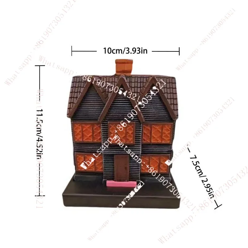 

Популярный рождественский дом, деревня, благовонный конус, украшение из смолы, деревенский держатель для благовоний, украшение