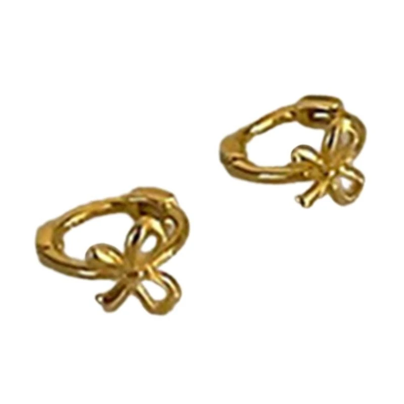 91AC Bowknot Серьги минималистские Фото №2