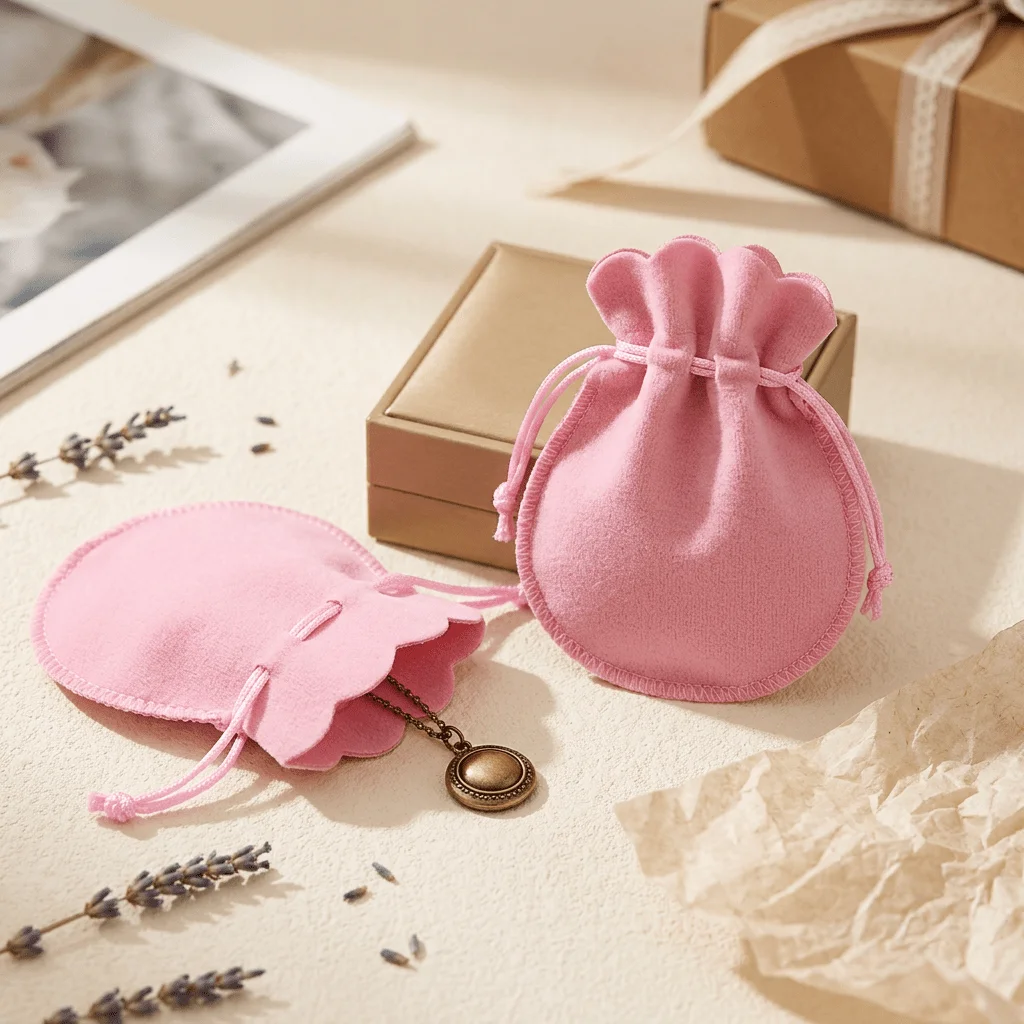 20pcs Gourd shaped velvet drawstring jewelry bag, jewelry earrings, necklace jewelry storage, gift packaging bag