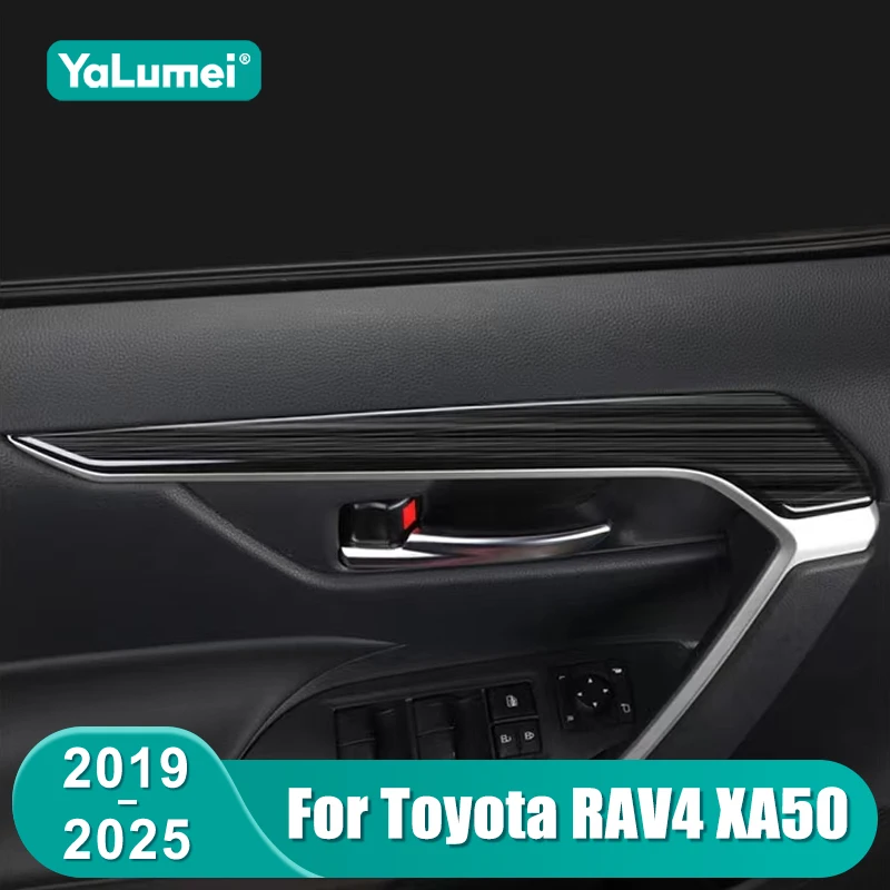 Für Toyota RAV4 2019 2020 2021 2022 2023 2024 2025 RAV 4 XA50 Hybrid Edelstahl Autotür-Armlehnenrahmen-Zierblende Zubehör
