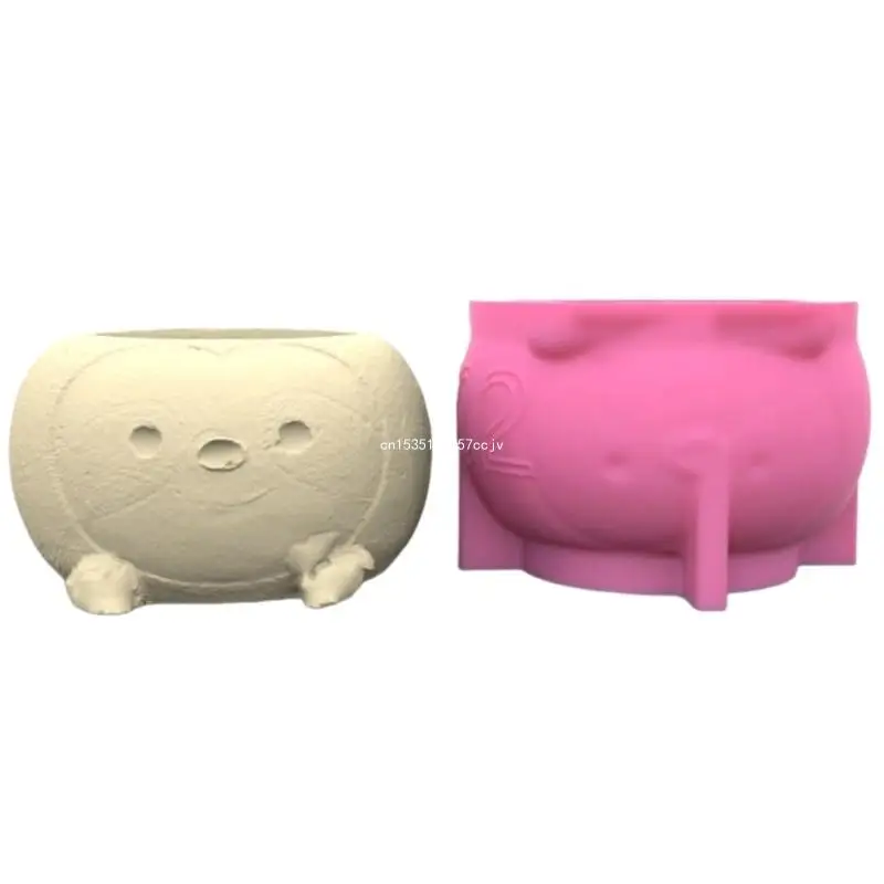 

Unique Silicone Mould 3D Flower Pots Molds Sloths Shaped Pen Holder Mold for DIY Succulent Planters Holder Dropship