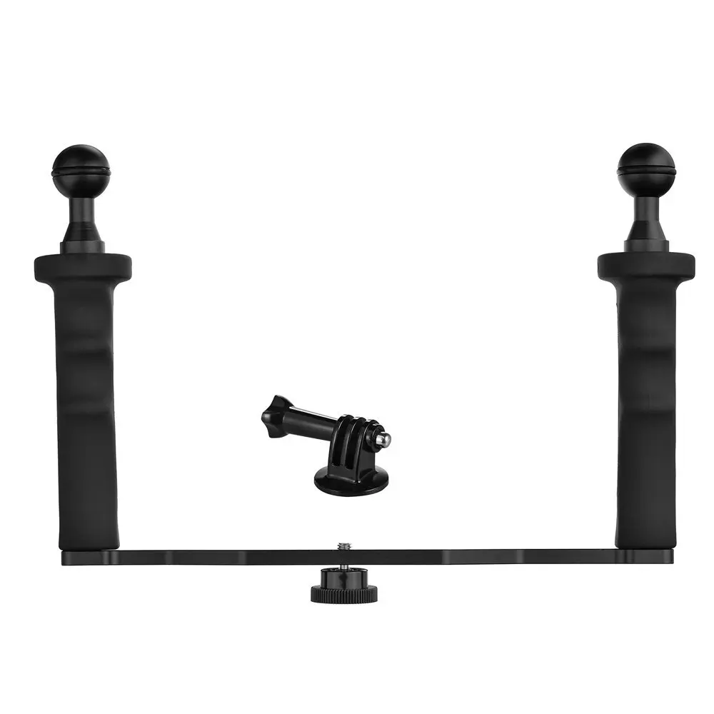 

Dual Handle Aluminium Tray Stabilizer Rig for Underwater Camera Housing Case
