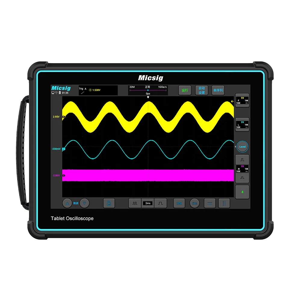 Oscilloscope numérique Micsig TO2004 200MHz 2GSa/s 4CH pour tablette avec écran tactile 10.1"
