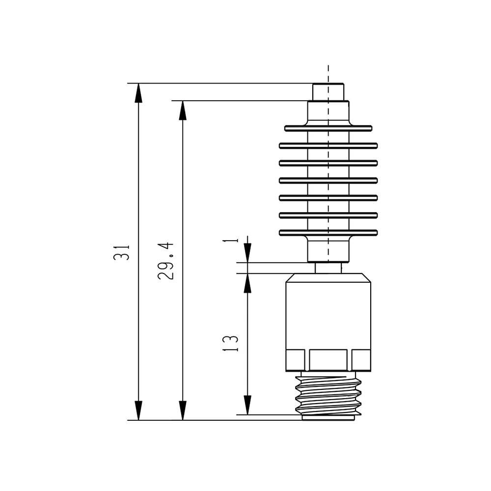 Bimetall Dragon Heatbreak ST HF V2.0 für Dragon Hotend Hochtemperatur Titan Kupfer Heat Break Hohe Qualität – Detail 8