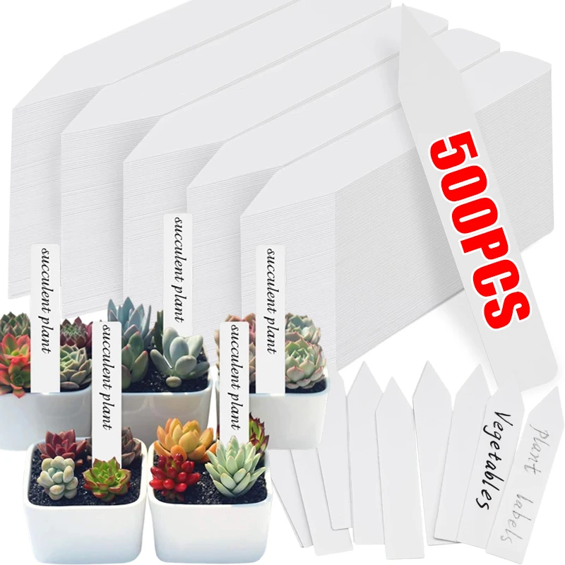 

500/100 шт. этикеток для растений, маркеры для рассады, пластиковые бирки для горшков, идентификационные колышки для овощей, растений и цветов