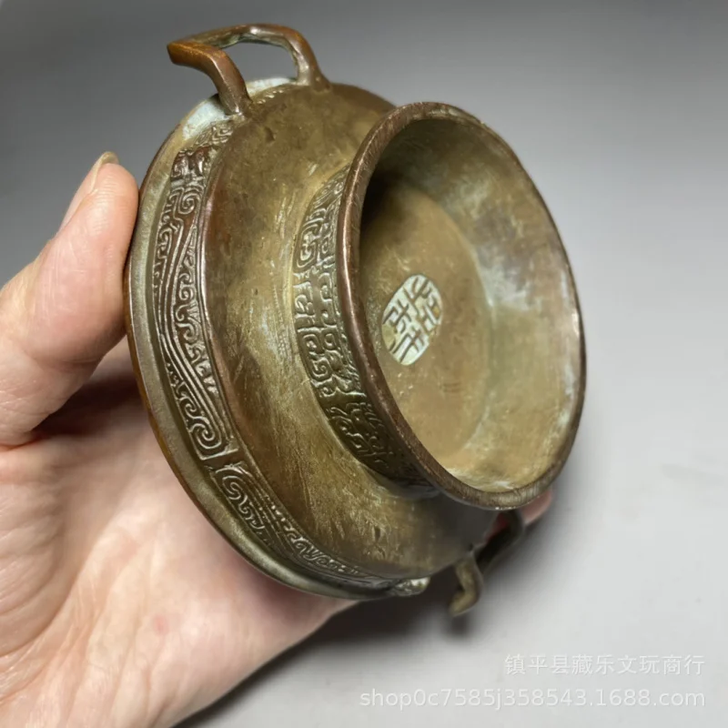 Bronze Pen Rest Ornament, Antique Miscellaneous Items, San Shi Tray, Collection for Study Room, Inkstone, Vintag