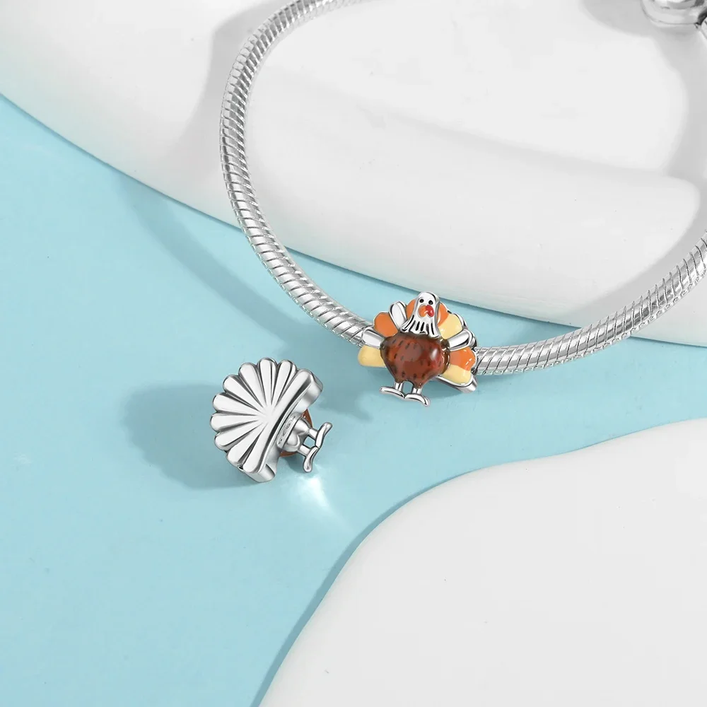 جديد 925 فضة نمط الحياة سلسلة تألق لطيف الفرخ تركيا خرز تميمة للنساء سوار أصلي لتقوم بها بنفسك مجوهرات هدية