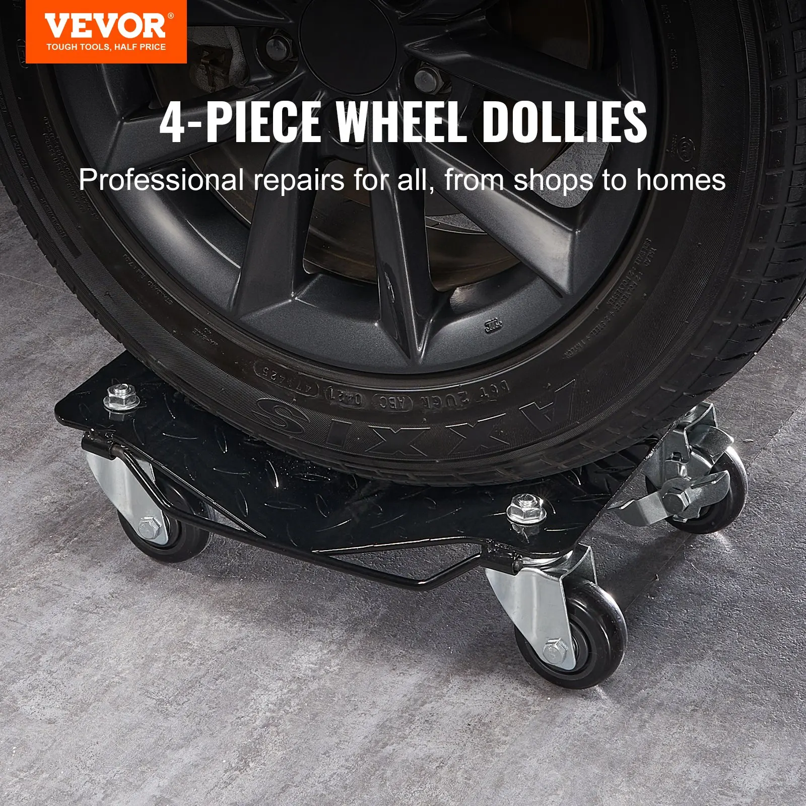 

Wheel Dolly, 6000 Lbs 2722 Kg Car Moving Dolly, Wheel Dolly Car Tire Stake Set Of 4 Piece, Heavy-duty Car Tire Dolly Cart