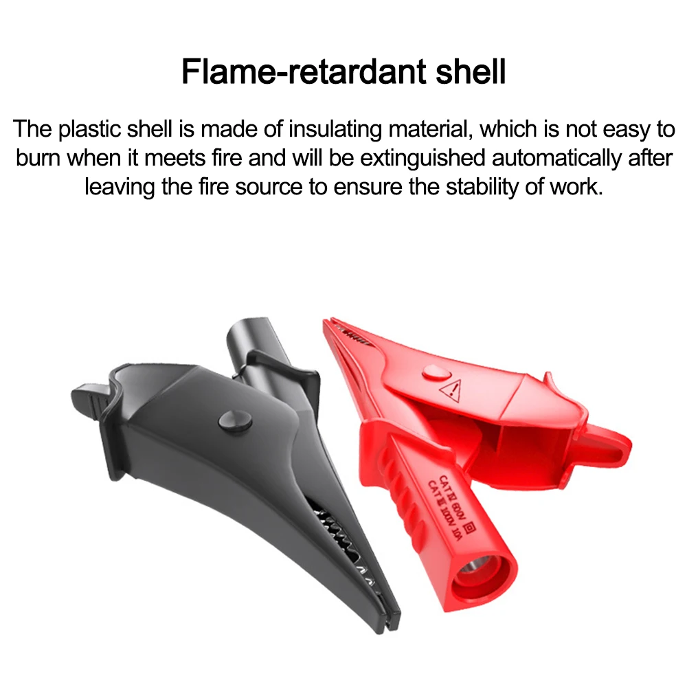 32A Copper Banana Connector Alligator Claw Closed Insulated Crocodile Jack Clips 1000V Opening 36mm Banana Jack Socket Test