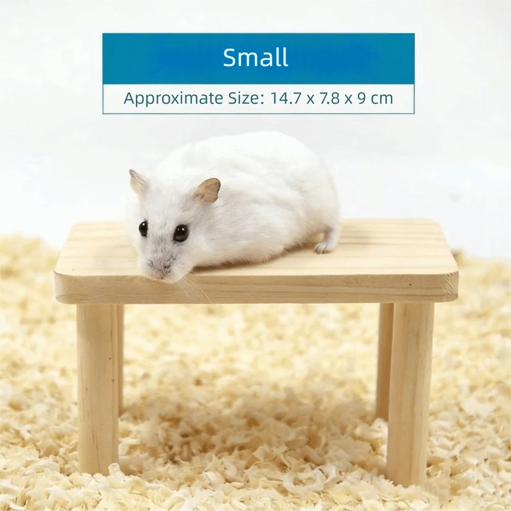 New Small Hamster Scenery Platform Solid Color Sturdy Playground Climbing Stand Functional Wooden Platform Small Pet