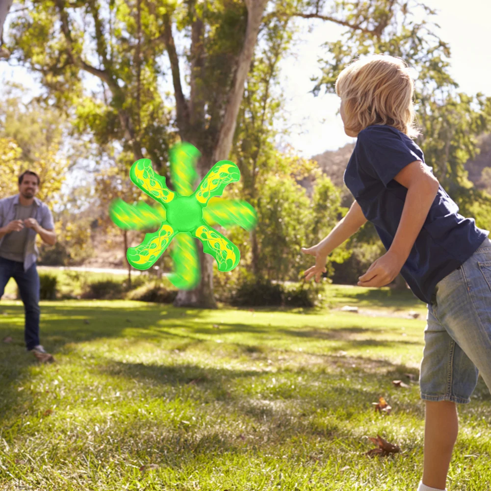 Boomerang interactivo de 3 discos voladores para niños, juguete divertido de descompresión de tres cuchillas, regalos de cumpleaños