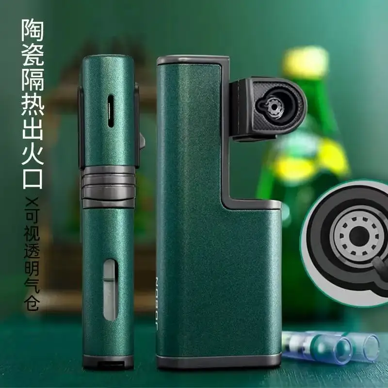 JOBON New Rotatable Nozzle Direct Impact Windproof Cigar Lighter Cigar Specific Windproof Inflatable Lighter Cigar Accessories