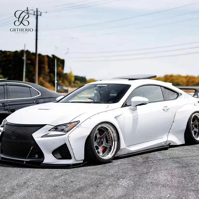 Suitable for Lexus RCF Rocket Bunny - modification upgrade with wide-body style front lip and fender components