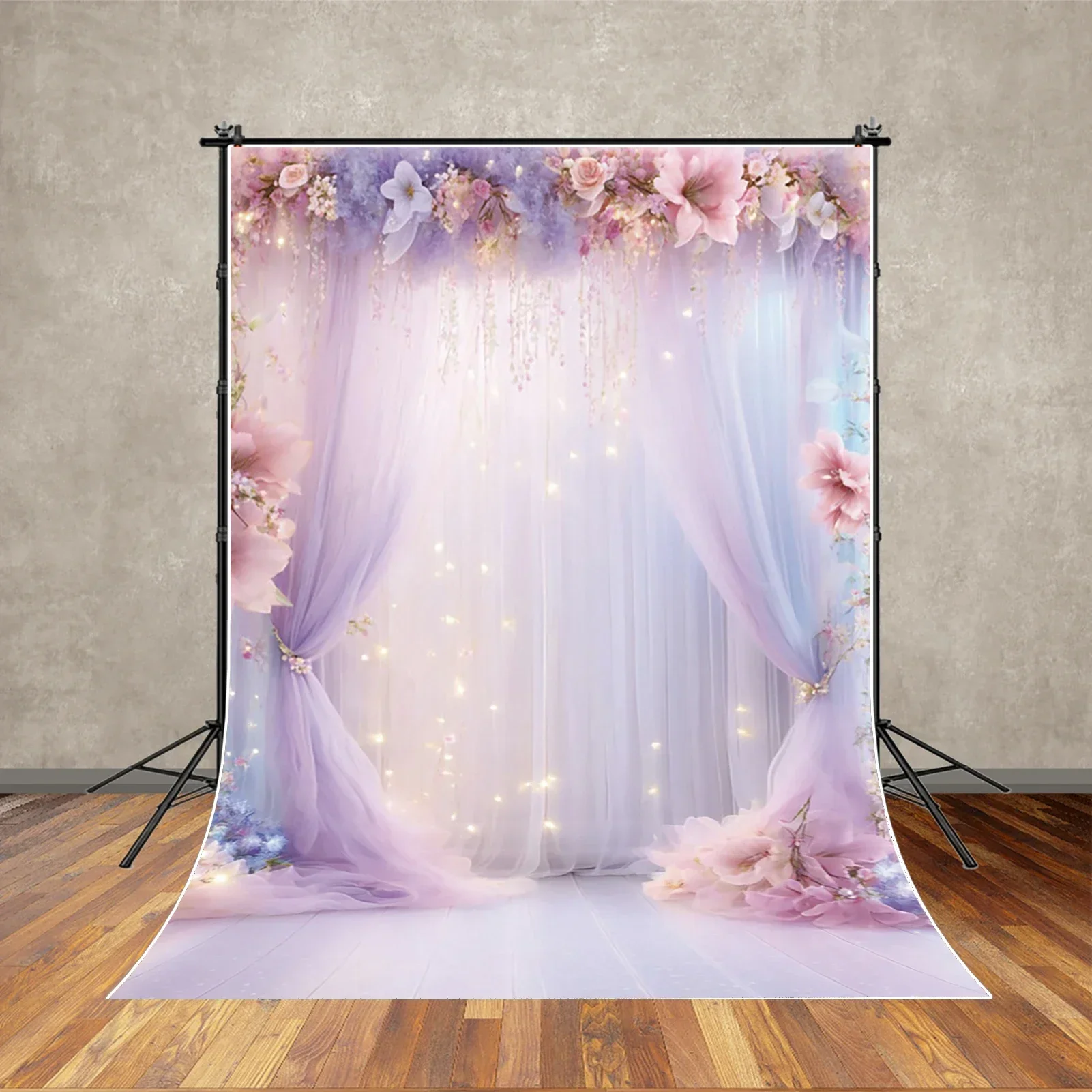 MOON.QG Fairy Green Forest Curtain Landscape Backdrop Photography Girl Birthday Wedding Background Photo Wall  Party Supplies