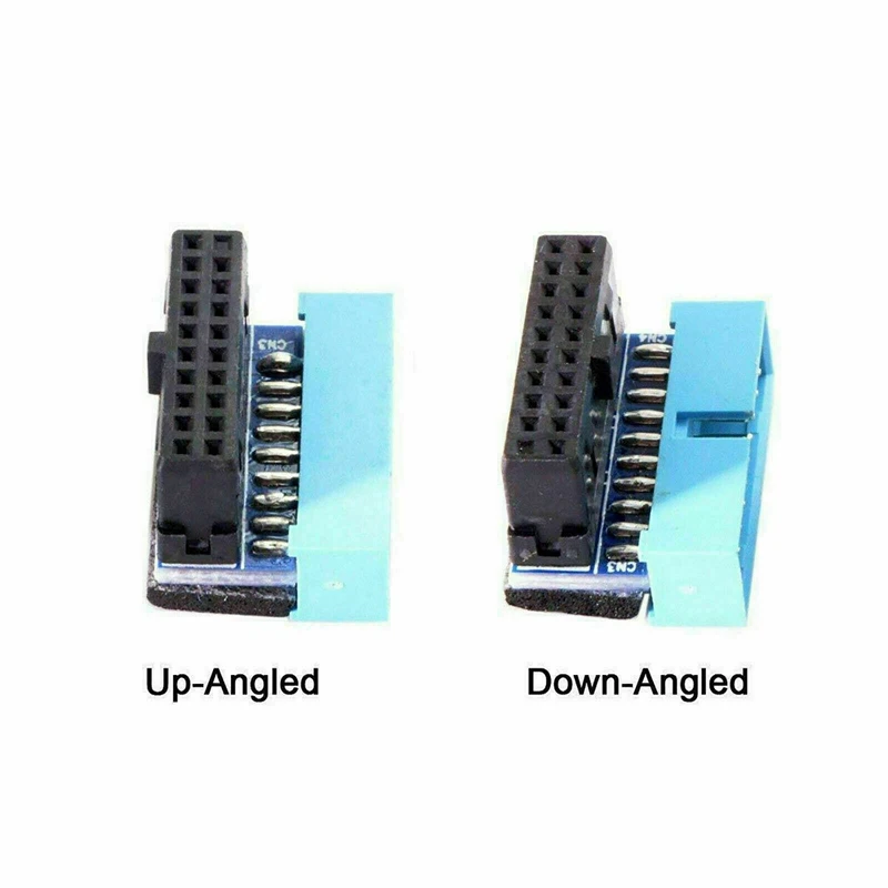 Adattatore Di Estensione Da Maschio Un Femmina Da 2 Pz USB 3.0 Un 20 Pin Su E Giù Angolato Di 90 Gradi Per La Scheda Madre