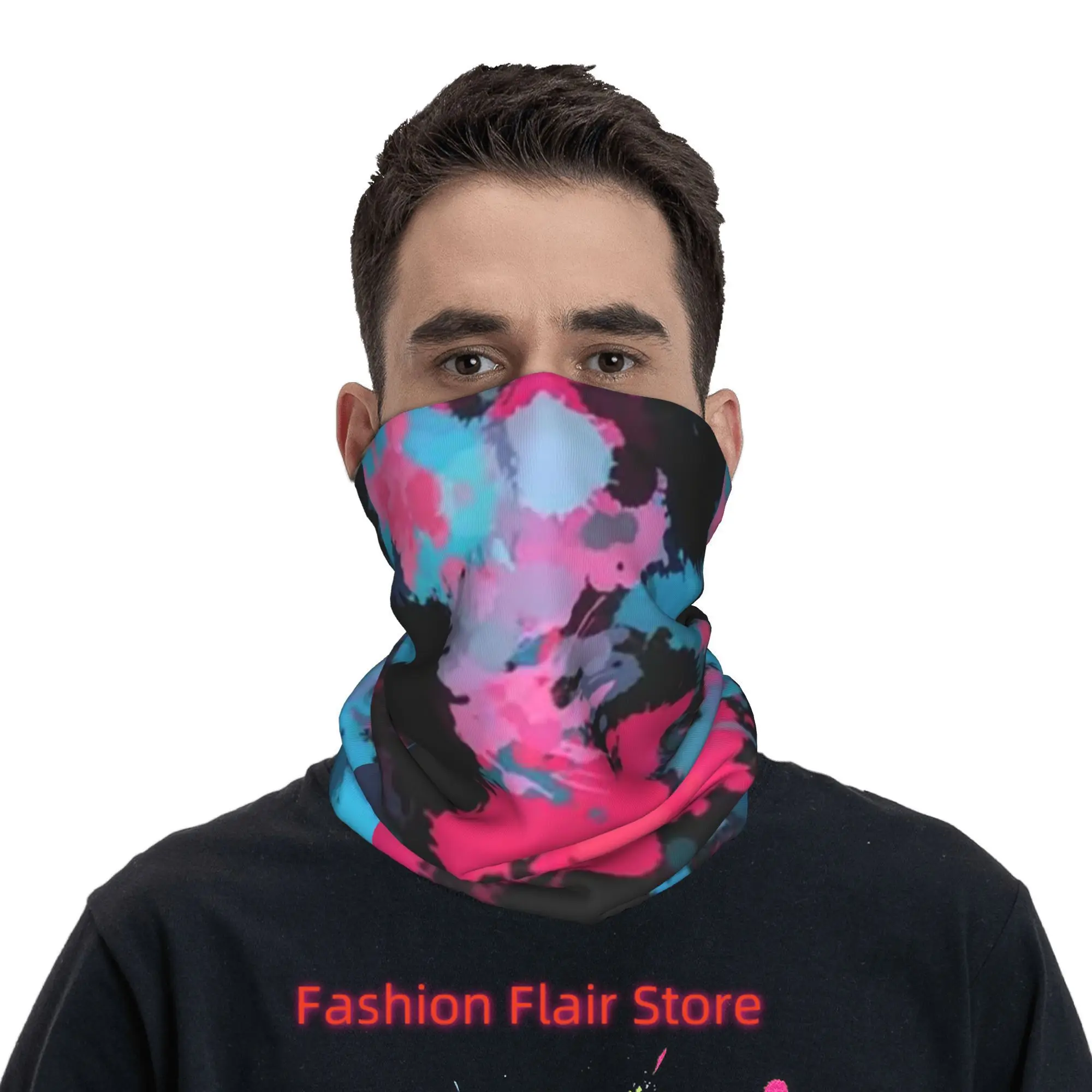 

Розовая, синяя краска, камуфляжная камуфляжная бандана, гетры с принтом, маска, шарф, повязка на голову, походная, рыбалка, унисекс, дышащая для взрослых