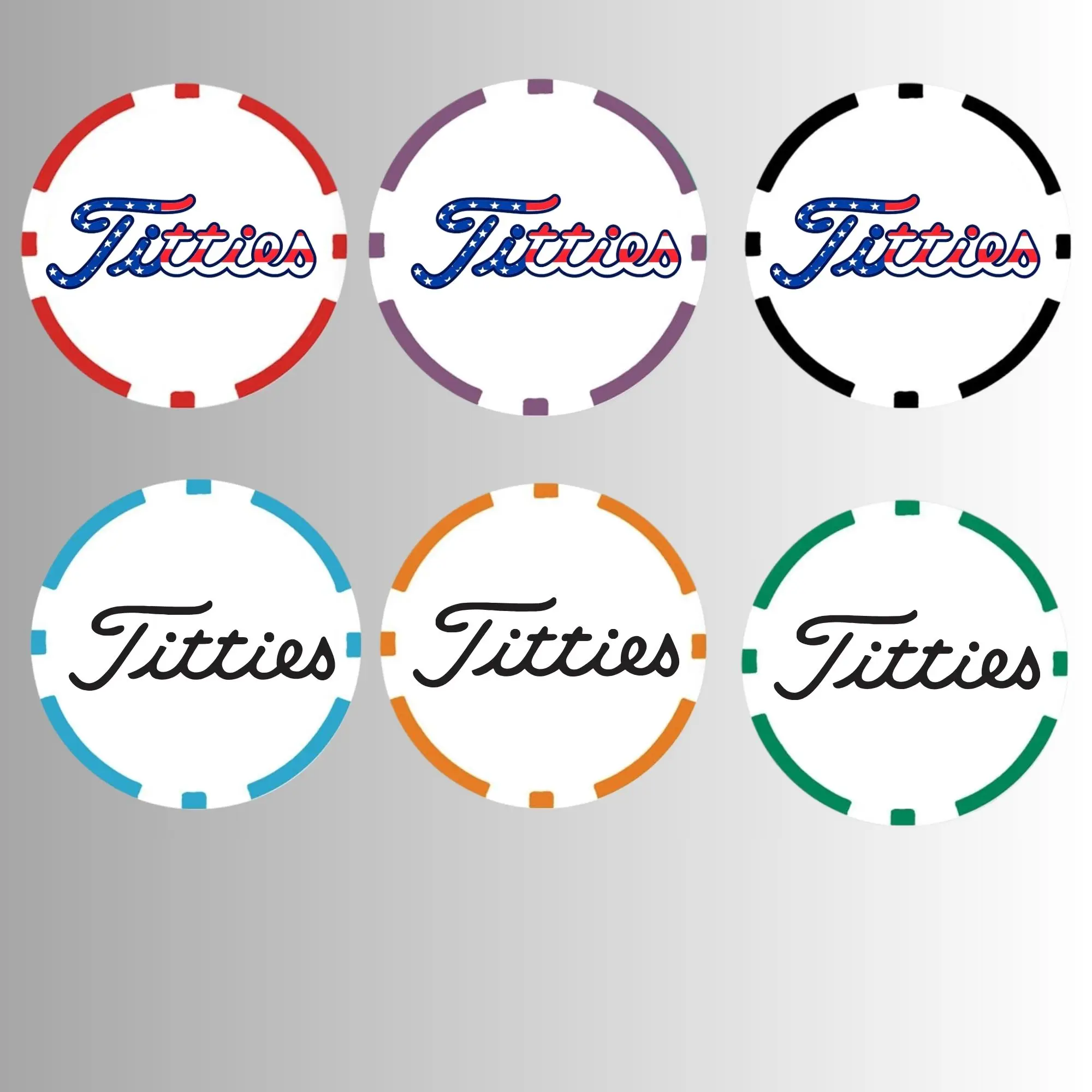 6 Pcs Funny Golf Ball Markers  - Golf Poker ABS Markers for Golf Hat, Perfect for Father's Day Great Gift For Golf Lovers