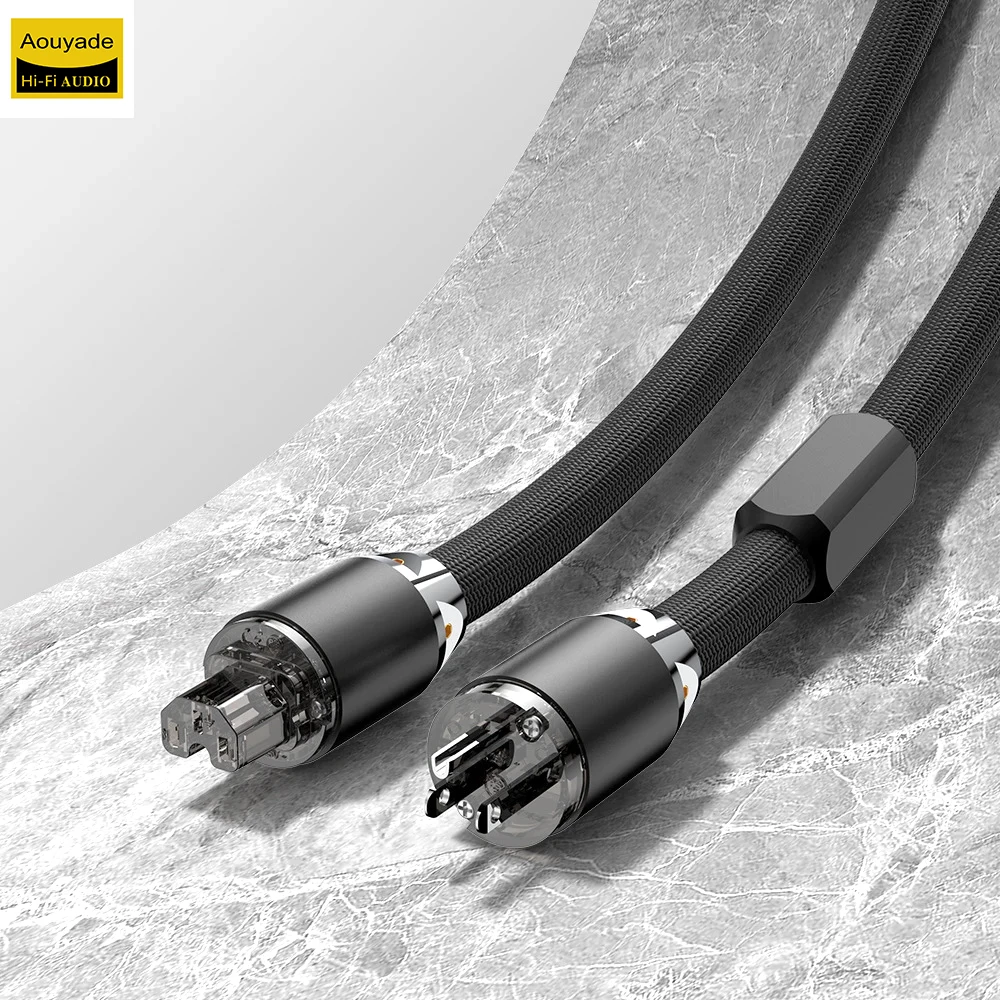 Aouyade P900 Copper-Silver Hybrid High-End Power Cable for HiFi Amplifier, CD Speaker, and Power Connection