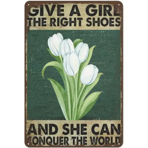 1개 12x8인치 빈티지 금속 주석 표시 벽 장식 선물 어머니날 아버지의 날 1개