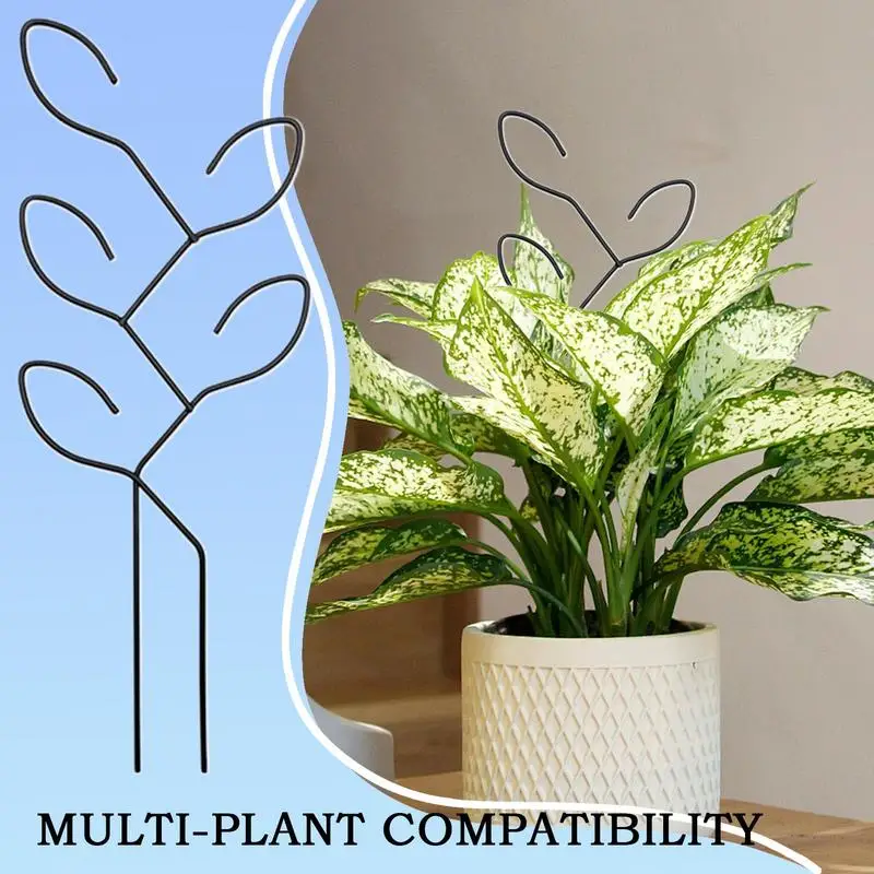 Small Trellis For indoor Potted Plants Metal Leaves Shape Garden Support Stake Stable Heavy Duty Rustproof Houseplant Stand