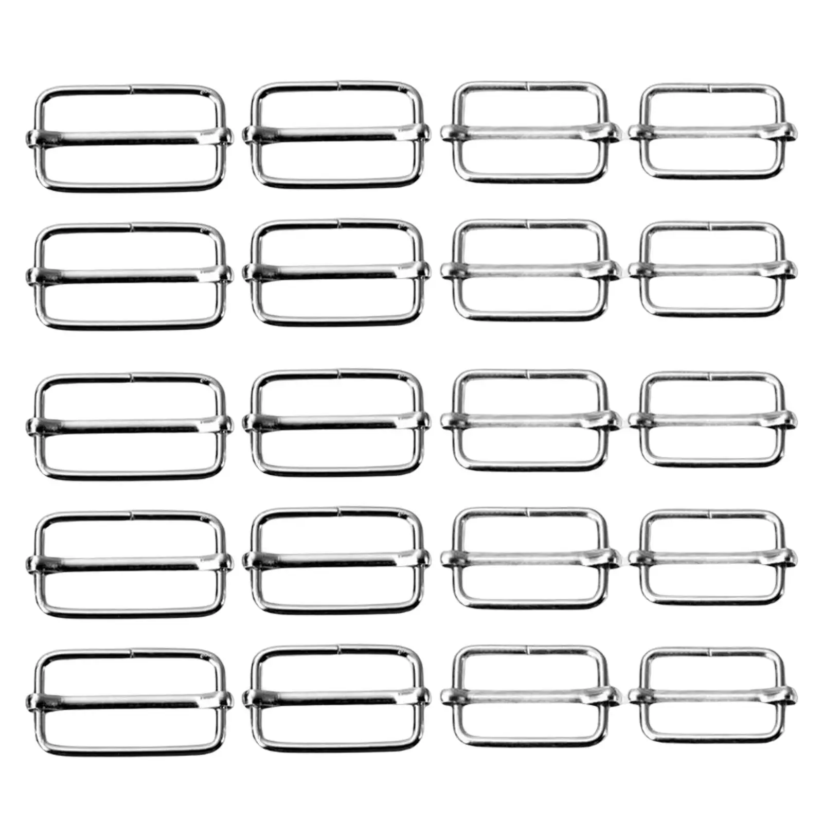 20 Pieces Slide Buckle Adjuster Webbing Slider for Backpack Purse Making